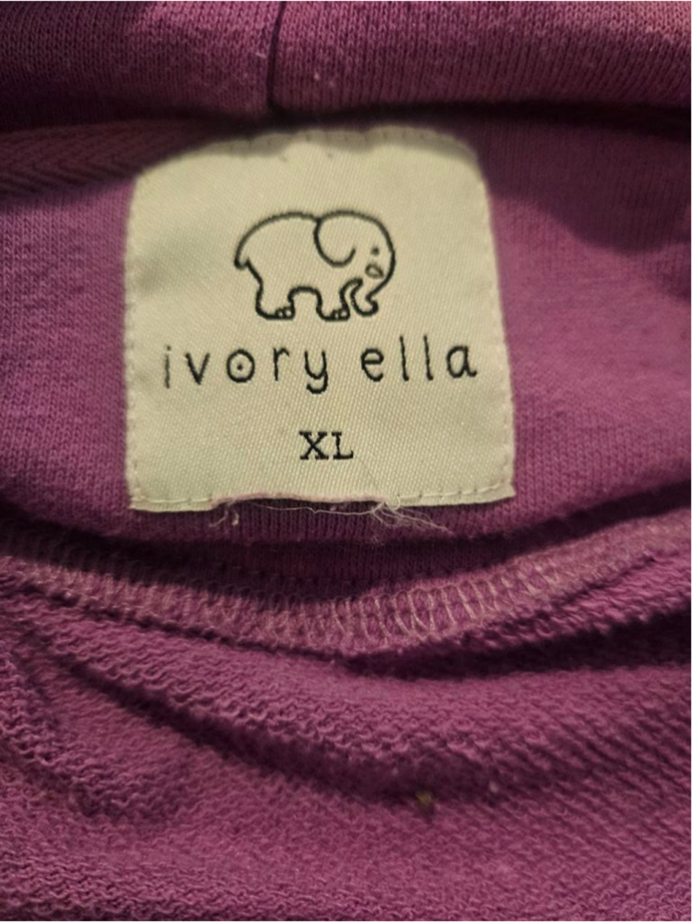 Women's Ivory Ella Purple Oversized Hoodie XL - Picture 2 of 8